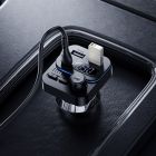 АЗП з FM-модулятором BOROFONE BC61 Ocean 45W(1A1C) car BT FM transmitter Black
