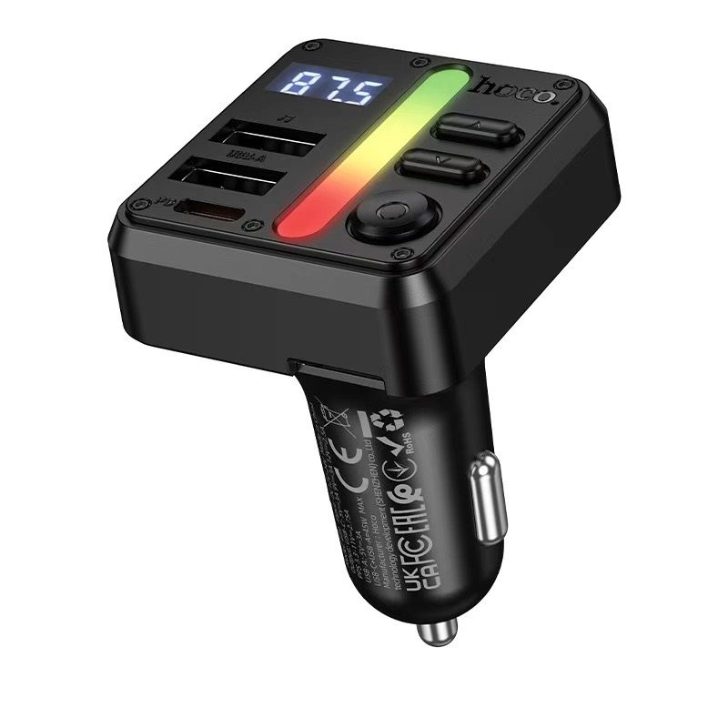 АЗП з FM-модулятором HOCO E89 Libre 45W(1A1C) car BT FM transmitter Black