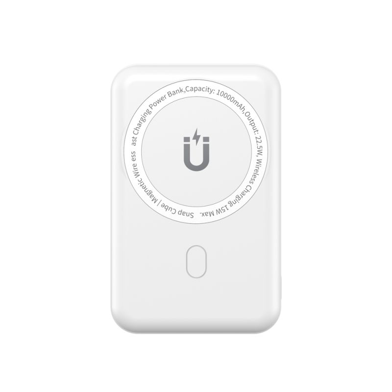 Зовнішній акумулятор WIWU Snap Cube- Magnetic Wireless Charger Power Bank  10000mAh SC1000WHT (3C) White