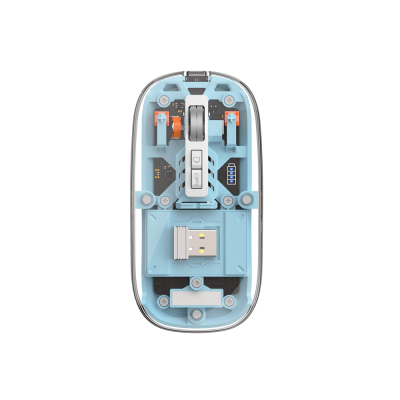 Маніпулятор миша бездротова WIWU Crystal Magnetic Wirless Mouse WM105 (Dual-bluetooth +2.4G three-mode) blue