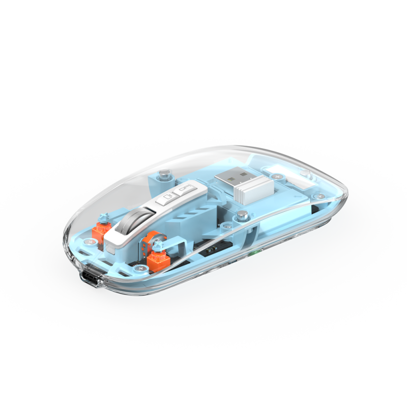 Маніпулятор миша бездротова WIWU Crystal Magnetic Wirless Mouse WM105 (Dual-bluetooth +2.4G three-mode) blue
