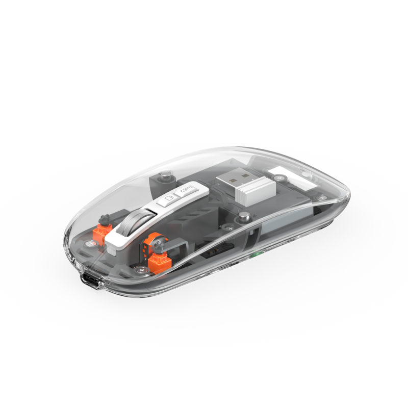 Маніпулятор миша бездротова WIWU Crystal Magnetic Wirless Mouse WM105 (Dual-bluetooth +2.4G three-mode) Grey