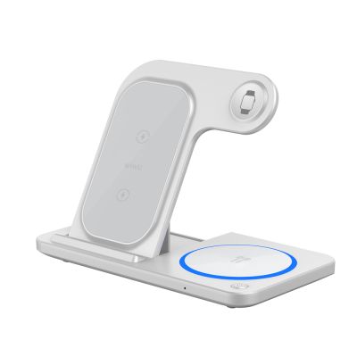 Бездротовий зарядний пристрій WIWU 3 in 1 Foldable Wireless Charger Wi-W020 White