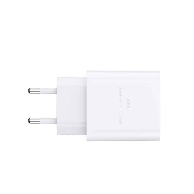 Мережевий зарядний пристрій WIWU 2.4A Essen GaN Fast Charger Combo with A-M cable Wi-G023 A-M EU White
