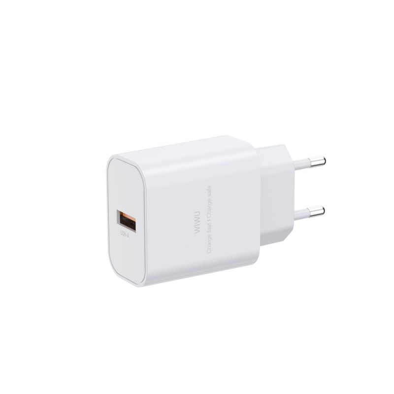 Мережевий зарядний пристрій WIWU 2.4A Essen GaN Fast Charger Combo with A-M cable Wi-G023 A-M EU White
