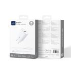 Мережевий зарядний пристрій WIWU 18W Essen GaN Fast Charger + Cable Combo Wi-G006 A-L EU White