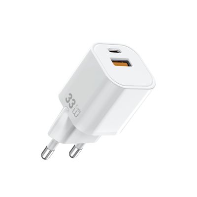 Мережевий зарядний пристрій WIWU 33W Cube GaN Fast Charger A+C Wi-G017 EU White
