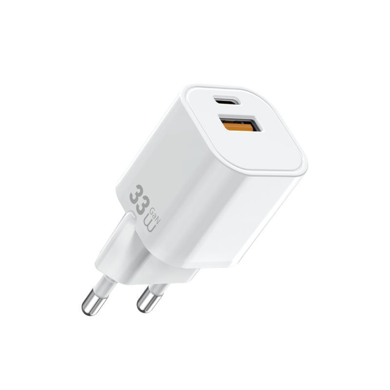 Мережевий зарядний пристрій WIWU 33W Cube GaN Fast Charger A+C Wi-G017 EU White