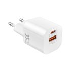 Мережевий зарядний пристрій WIWU 33W Cube GaN Fast Charger A+C Wi-G017 EU White