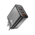 Мережевий зарядний пристрій WIWU 65W Firefly GaN Fast Charger 2C+1A Wi-G012 EU Grey