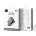 Мережевий зарядний пристрій WIWU 65W Firefly GaN Fast Charger 2C+1A Wi-G012 EU Grey