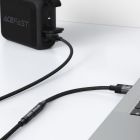 Аудіокабель ACEFAST J13 USB-A to 3.5mm female, nylon braid, 0.15m, Black