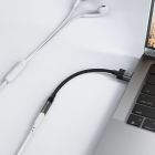 Аудіокабель ACEFAST J13 USB-A to 3.5mm female, nylon braid, 0.15m, Black
