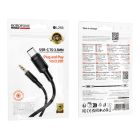 Аудіокабель BOROFONE BL25B Nice digital audio conversion cable Type-C Black