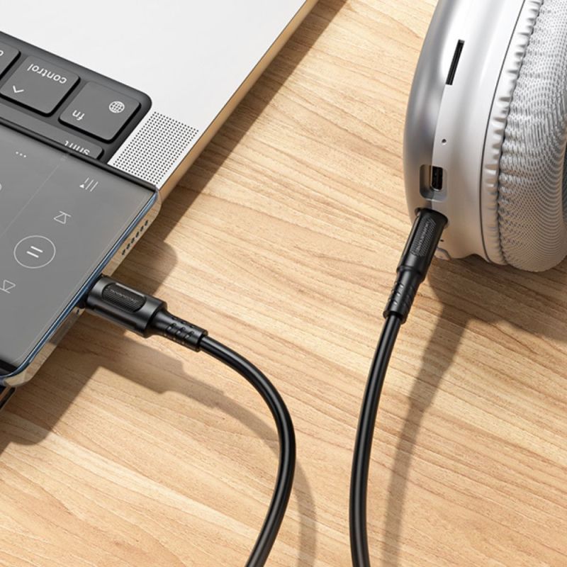 Аудіокабель BOROFONE BL25B Nice digital audio conversion cable Type-C Black