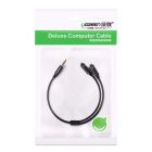 Аудіокабель UGREEN AV141 3.5mm Male to 2 Female Audio Cable ABS Case Black