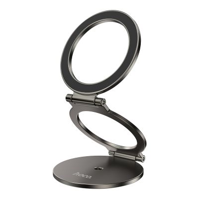 Автотримач для телефона HOCO H102 Whale magnetic ring holder(multi-scene) Metal Grey