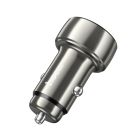 Автомобільний зарядний пристрій HOCO Z50 Leader 48W dual-port PD30W+QC3.0 car charger with digital display Metal Grey