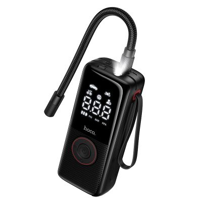 Автомобільний насос HOCO ZP18 Enlighten portable smart air pump Black