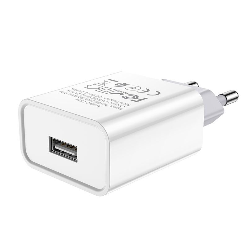 Мережевий зарядний пристрій HOCO C81A Asombroso single port charger 10.5W White