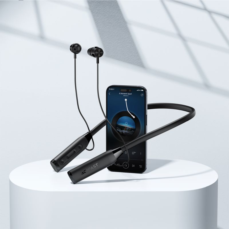 Бездротові спортивні навушники ACEFAST N7 neck hanging wireless earphones Black