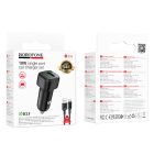 Автомобільний зарядний пристрій BOROFONE BZ34 Cloud single port QC3.0 car charger set(Type-C) Black