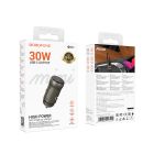 Автомобільний зарядний пристрій BOROFONE BZ32 Fresh single port PD30W car charger Black