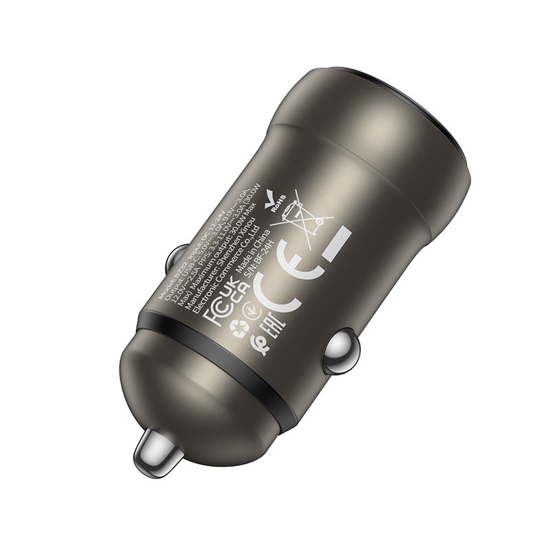 Автомобільний зарядний пристрій BOROFONE BZ32 Fresh single port PD30W car charger Black