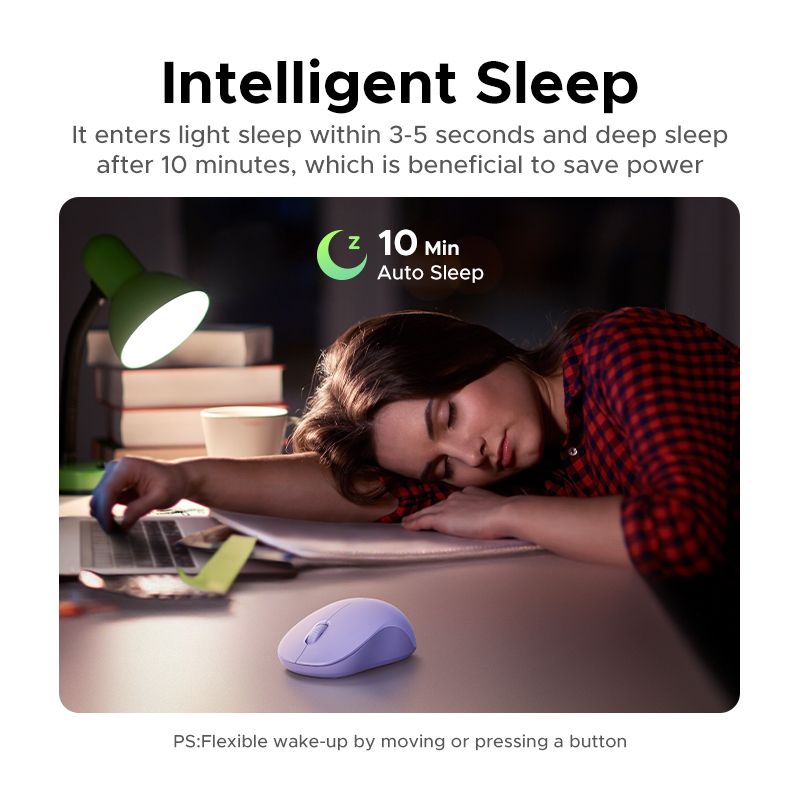 Маніпулятор миша бездротова UGREEN M331 Multi-mode Wireless Mouse Purple