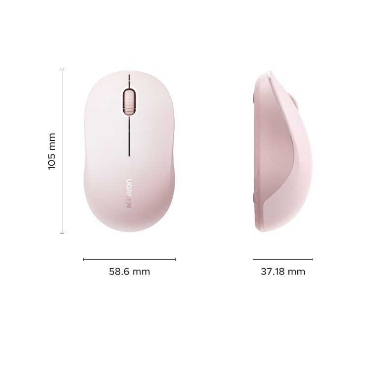 Маніпулятор миша бездротова UGREEN M331 Multi-mode Wireless Mouse Pink