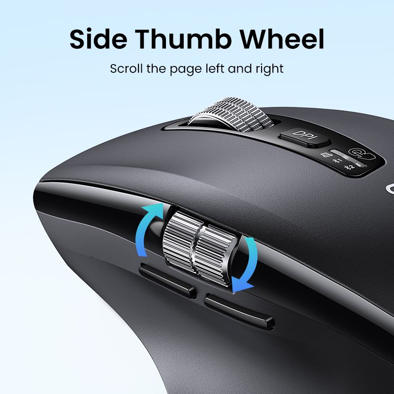Маніпулятор миша бездротова UGREEN M751 Multi-mode Wireless Mouse Black