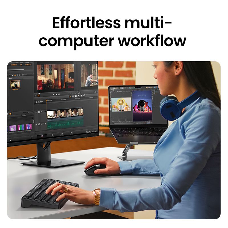 Маніпулятор миша бездротова UGREEN M751 Multi-mode Wireless Mouse Black