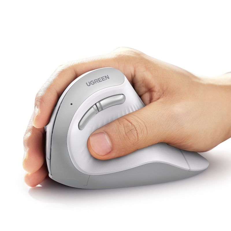 Маніпулятор миша бездротова UGREEN MU008 Multi-mode Vertical Mouse White