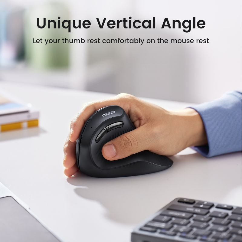 Маніпулятор миша бездротова UGREEN MU008 Multi-mode Vertical Mouse White
