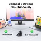 Маніпулятор миша бездротова UGREEN MU008 Multi-mode Vertical Mouse White