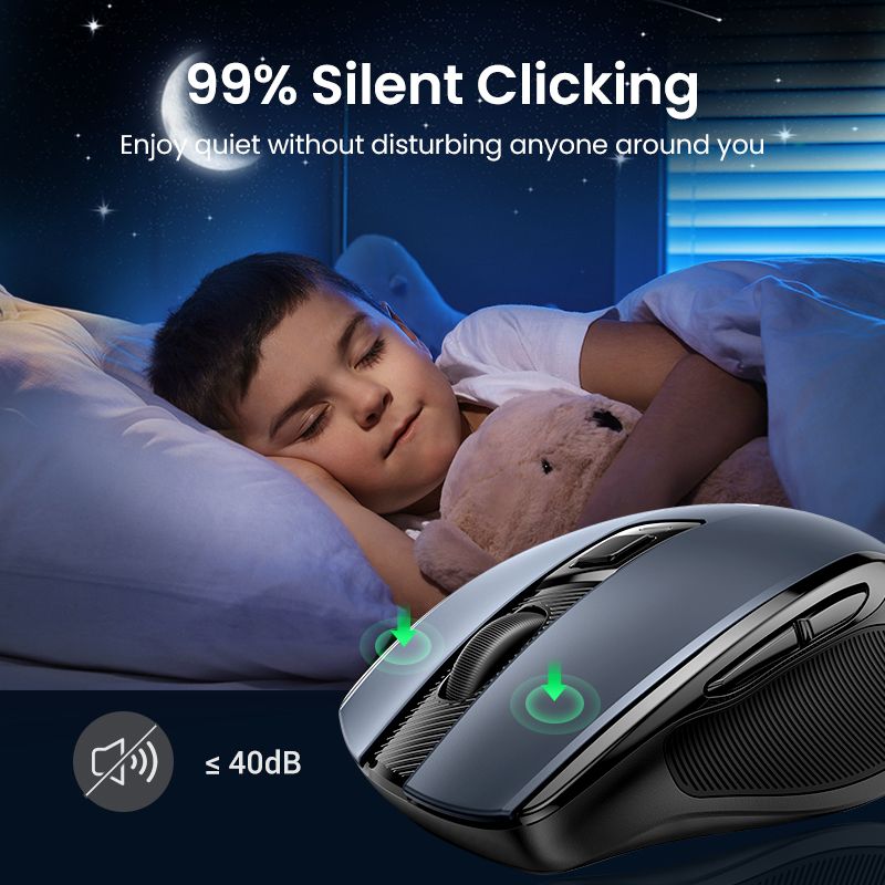 Маніпулятор миша бездротова UGREEN MU006 Ergonomic Wireless Mouse Blue