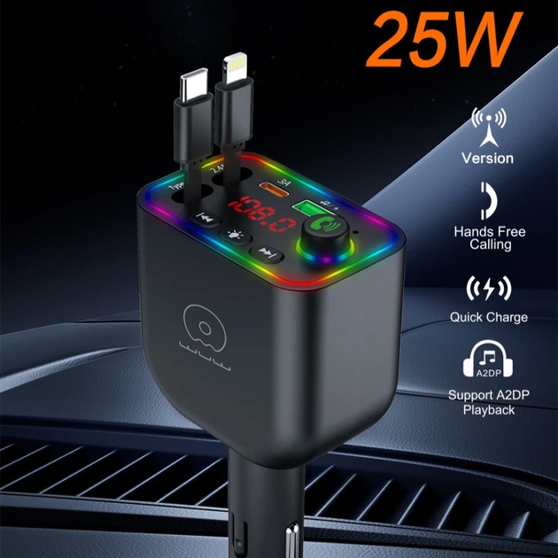 АЗП з FM-модулятором WUW-C237 black