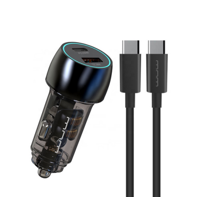 Автомобільний зарядний пристрій WUW-T103C PD 30W +QC 3.0 18W black
