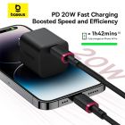 Кабель Baseus Dura Series Fast Charging Cable Type-C to iP 20W 2m Red+Black