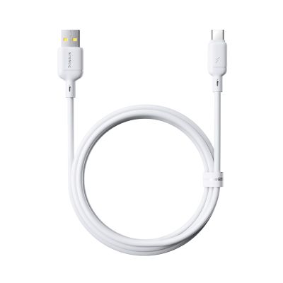 Кабель Baseus Silky Fast Charging Data Cable USB-A to USB-C 3A 2m Moon White