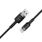 Кабель ACEFAST C22-04, USB to Type-C, 3A, 1.2m, Nylon Braid, Aluminum Alloy + TPE connectors, Black
