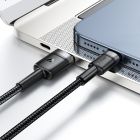 Кабель ACEFAST C22-04, USB to Type-C, 3A, 1.2m, Nylon Braid, Aluminum Alloy + TPE connectors, Black