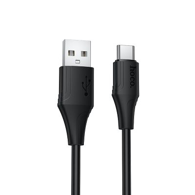 Кабель HOCO X124 Bien silicone charging data cable Type-C Black