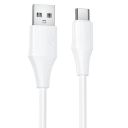 Кабель HOCO X124 Bien silicone charging data cable Type-C White