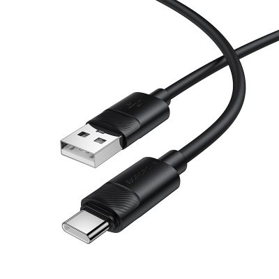 Кабель BOROFONE BX123 Leya silicone charging data cable Type-C Black