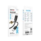 Кабель BOROFONE BX123 Leya silicone charging data cable Type-C Black