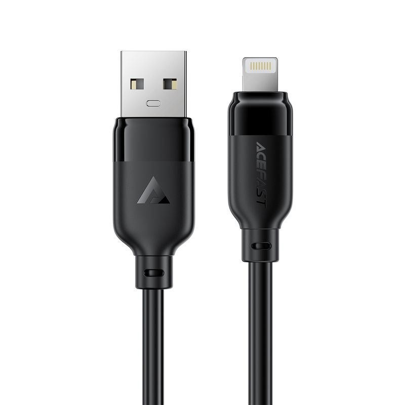 Кабель ACEFAST C16-06, USB to iP, 2.4A, 2m, TPE, TPU connectors, Black