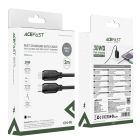 Кабель ACEFAST C16-05, USB to iP, 30W, 2m,TPU, TPU connectors, Black