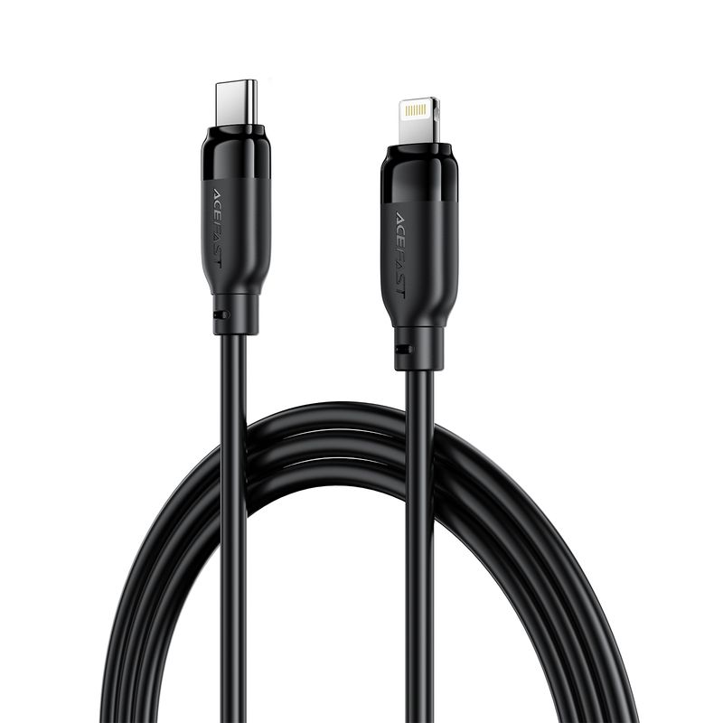 Кабель ACEFAST C16-05, USB to iP, 30W, 2m,TPU, TPU connectors, Black