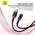 Кабель Baseus Dura Series Fast Charging Cable USB to iP 2.4A 1m Red+Black